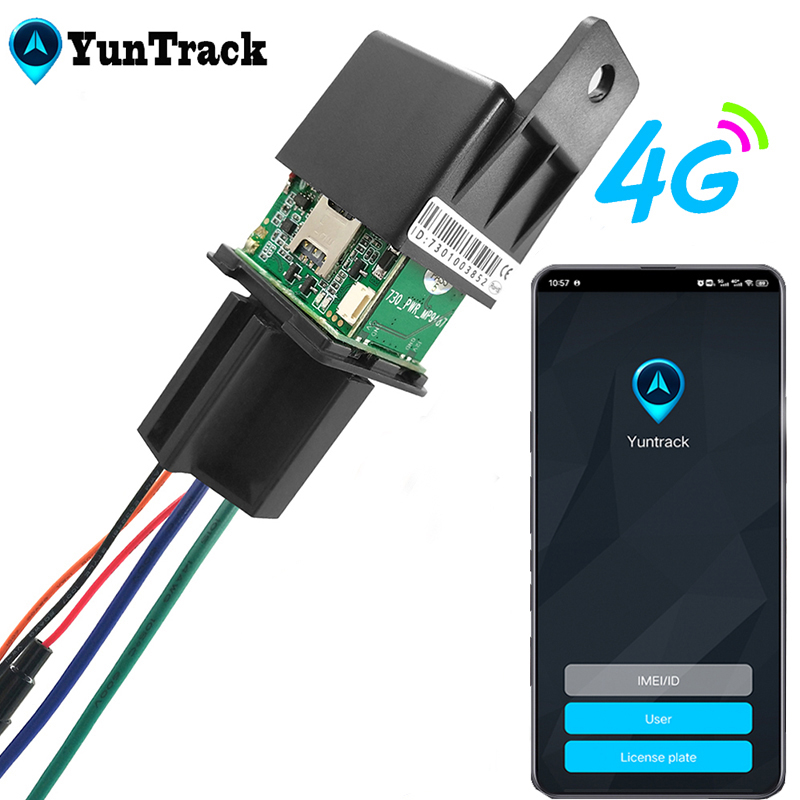 CJ730Plus 95V リレー GPS トラッカー 4G 車両 ACC ステータス トレーラー変位振動 SMS アラーム オイルカットオフ 4G 追跡ロケーター