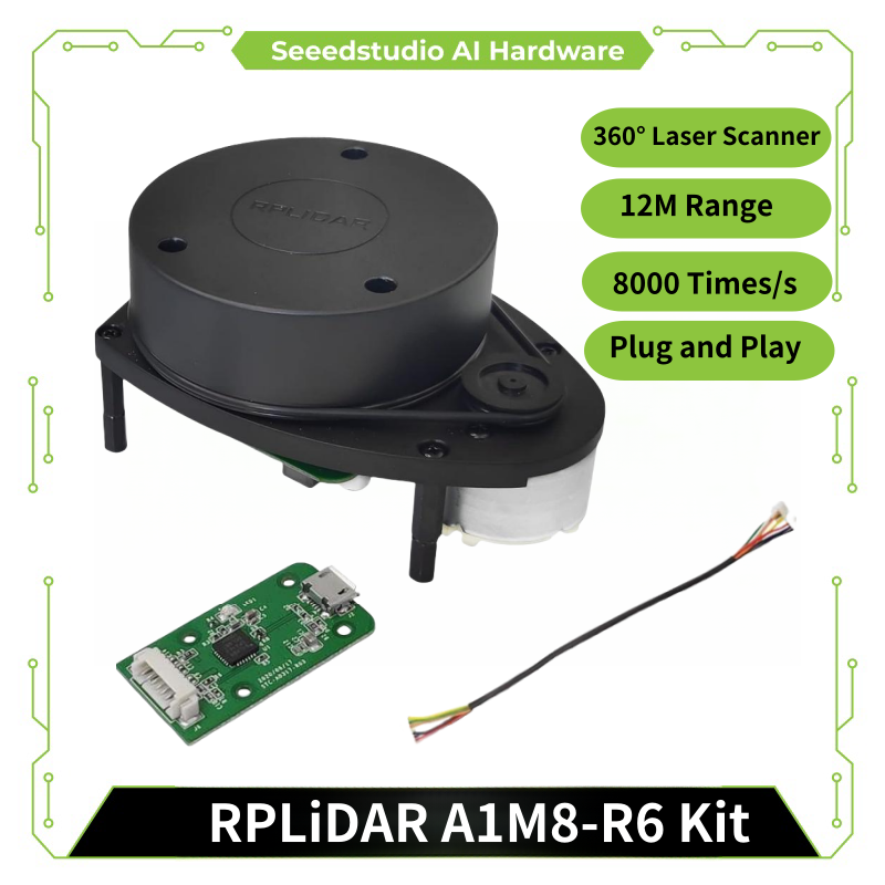 SLAMTEC RPLIDAR A1M8 360 度 LIDAR センサー スキャナー 12 メートル 2D スキャン半径 障害物回避、ロボットのナビゲーション