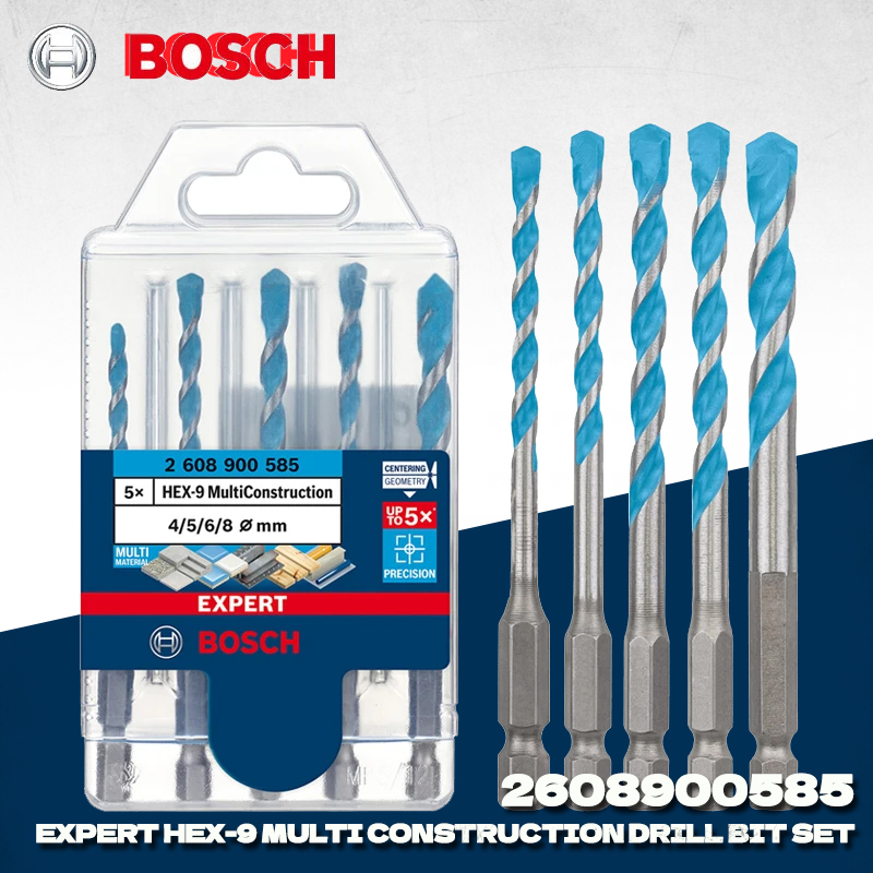 BOSCH 2608900585 5 個 EXPERT HEX-9 マルチ建設ドリルビットセットインパクトドリルドライバー用ボッシュ電動工具アクセサリー