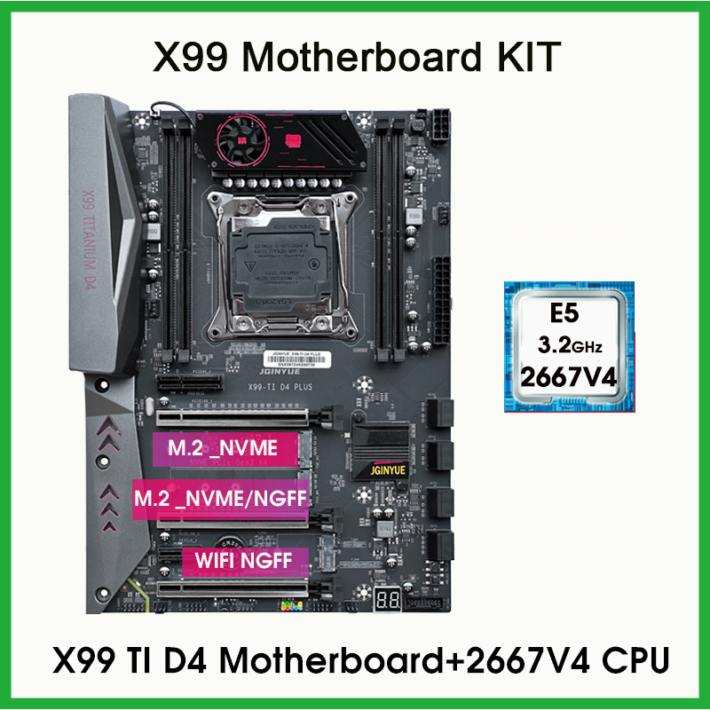 X99 TI D4 C612 マザーボードコンボキット Xeon E5 2667 V4 CPU LGA2011-3 キットサポート DDR4 RAM メモリ x99 セット 4 チャンネル