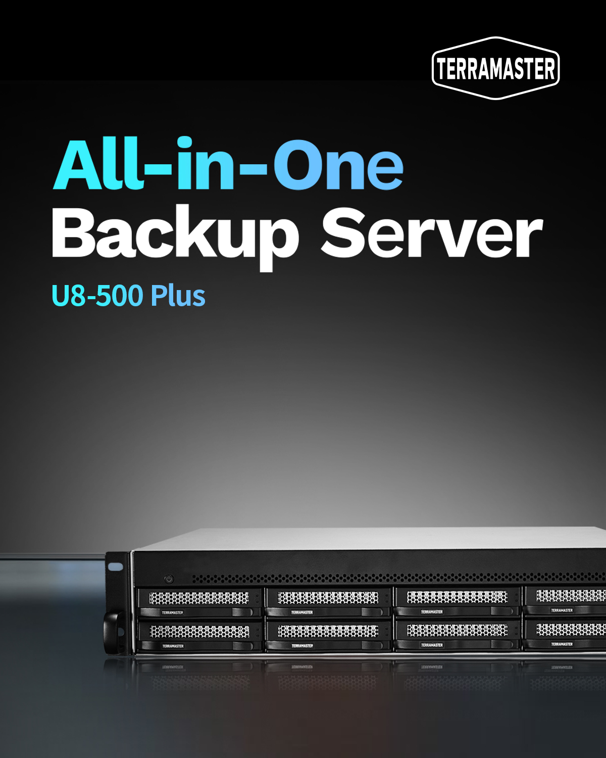 TERRAMASTER U8-500 Plus NAS ストレージ - 8Bay Core i7 1255U 10 コア CPU、16GB DDR5、ネットワーク接続ストレージ (ディスクレス))
