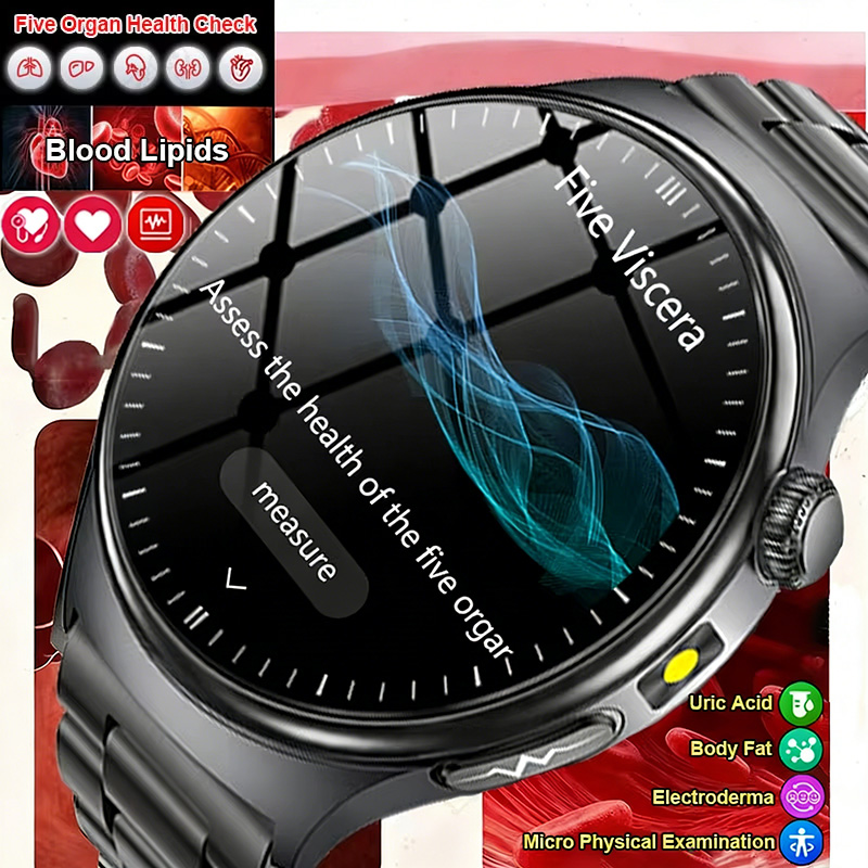 2026 新しい正確な診断 ECG スマートウォッチ体脂肪血中酸素 BP 健康スポーツ HD AMOLED スクリーン通話スマートウォッチ男性女性