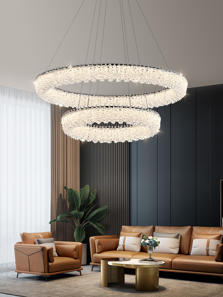 新しいクリスタル Led ペンダントライト北欧ライト高級リビングルームシャンデリアゴールド/クローム寝室バーカウンター屋内照明器具