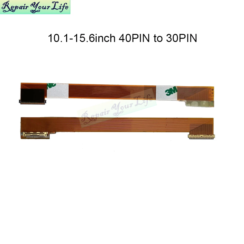 コンピュータケーブル 10.1 15.6 16.0 17.3 インチ 30 ピン 40 ピン EDP ラップトップ LCD LED スクリーンコンバータケーブル左から右 40 ピンコネクタ