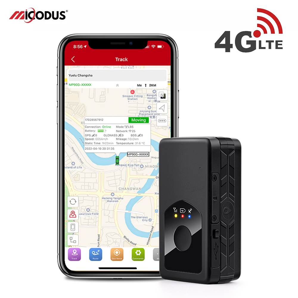 MiCODUS 4 グラム GPS トラッカーカートラッカー MP90G 3000mAh 防水 SOS 振動速度超過運動複数のアラーム