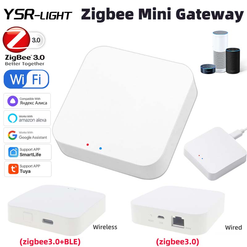 Mini Tuya ZigBee BLE マルチモード Wirelessss ゲートウェイ Zigbee 有線ハブ スマート ホーム アプリケーション連携 Tuya Smart Life for Alexa Google