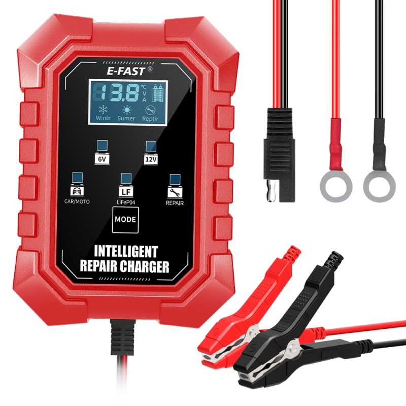 6V/12V 1.5A スマートバッテリー充電器 車、バイク、鉛酸修理用