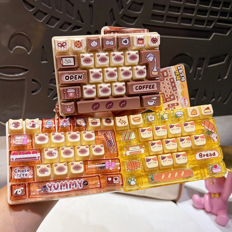 26 Grid Clicker Keychain Keycap Keychain Decompression Keyboard Pendant Backpack Ornament Anti Stress Gift 키보드26구 클리커