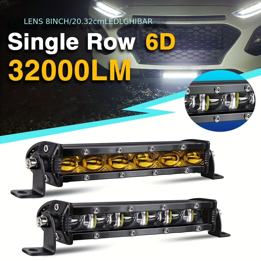 超高輝度 LED ライトバーオフロード 8 "12V 24V スポットライト Barra LED ワークライト Lada トラック 4x4 SUV ATV 車運転フォグライト用