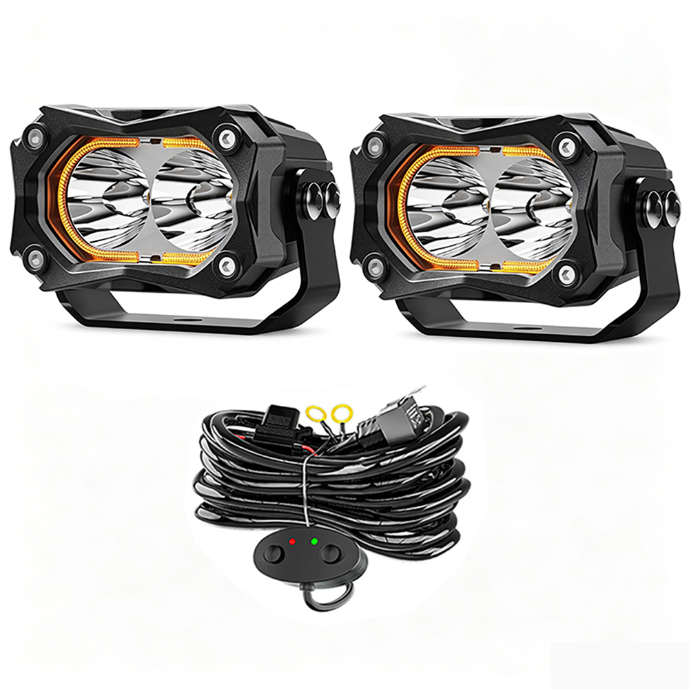 3.0 インチスクエア車 LED ワークライトバースポットライト 12V 24V DRL ヘッドライトオートバイトラックトラクターオフロード LED ドライビングランプ