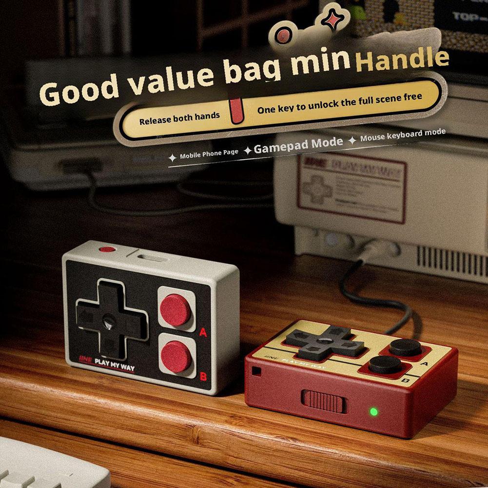 IINE Gamebrick ミニレトロコントローラー/ポータブルコントローラー/マルチプラットフォーム互換性/サポートマウスミニコントローラー