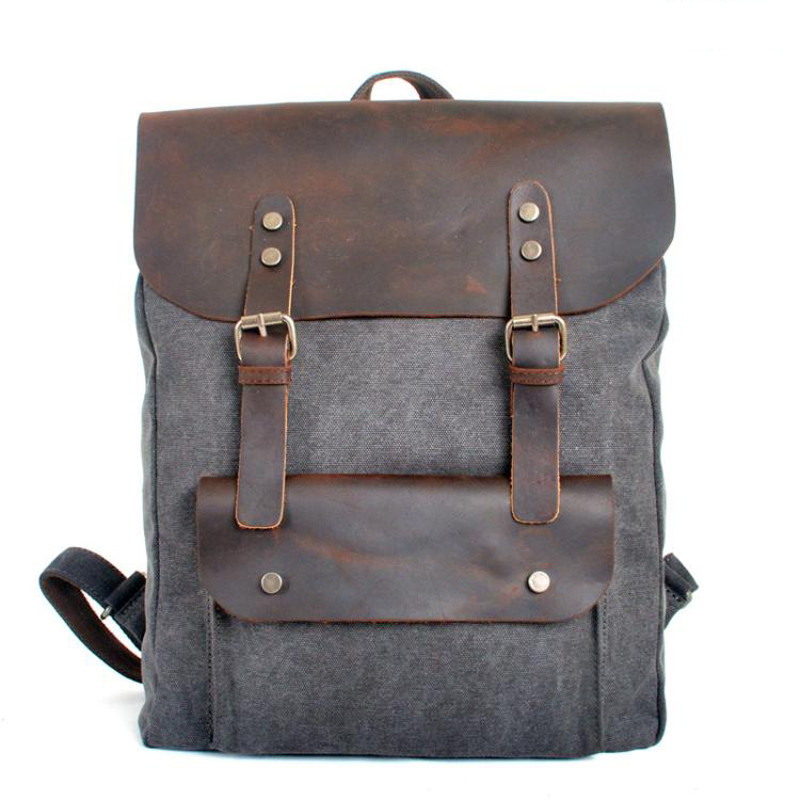 ファッションバックパック革キャンバス男性バックパック女性スクールバッグ Bagpack リュックサック男性デイパックナップザックティーンエイジャー mochila ハイキング新
