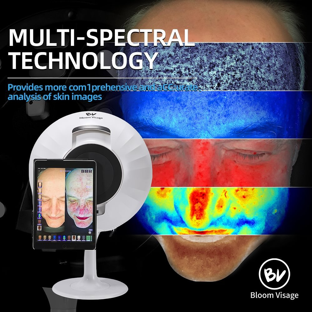 Bloom Visage 3D AI スキンアナライザーテスターフェイシャルスキャナーインテリジェント診断レポート製品推奨美容機器