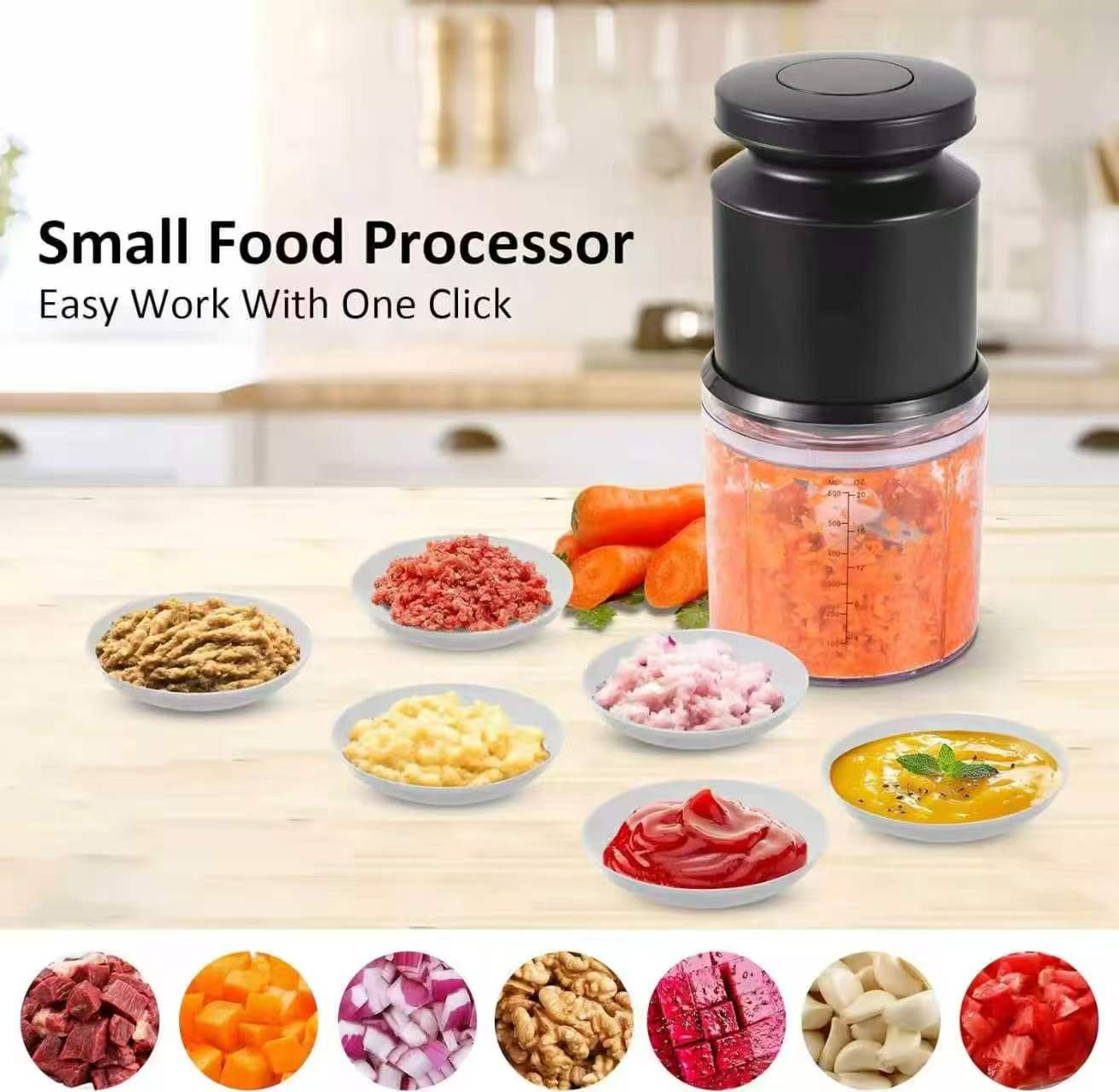 家電 肉挽き機 電気キッチンミキサー 600ml フードチョッパー 300W キッチンガジェット 食品準備キッチンガジェット