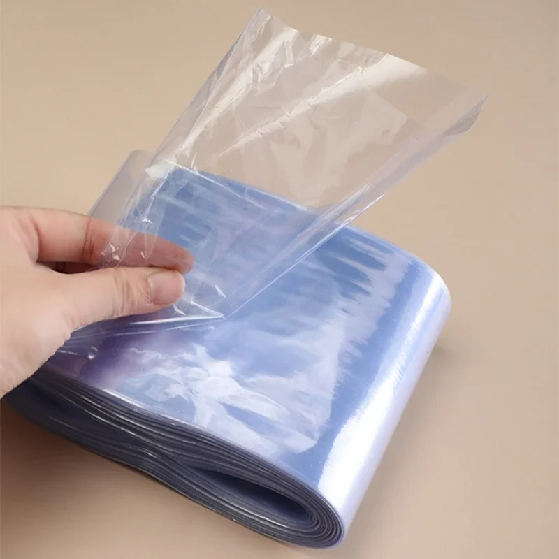 透明 2 エンド接続熱収縮プラスチックフィルム熱風シュリンクブック靴収納防塵シール包装袋