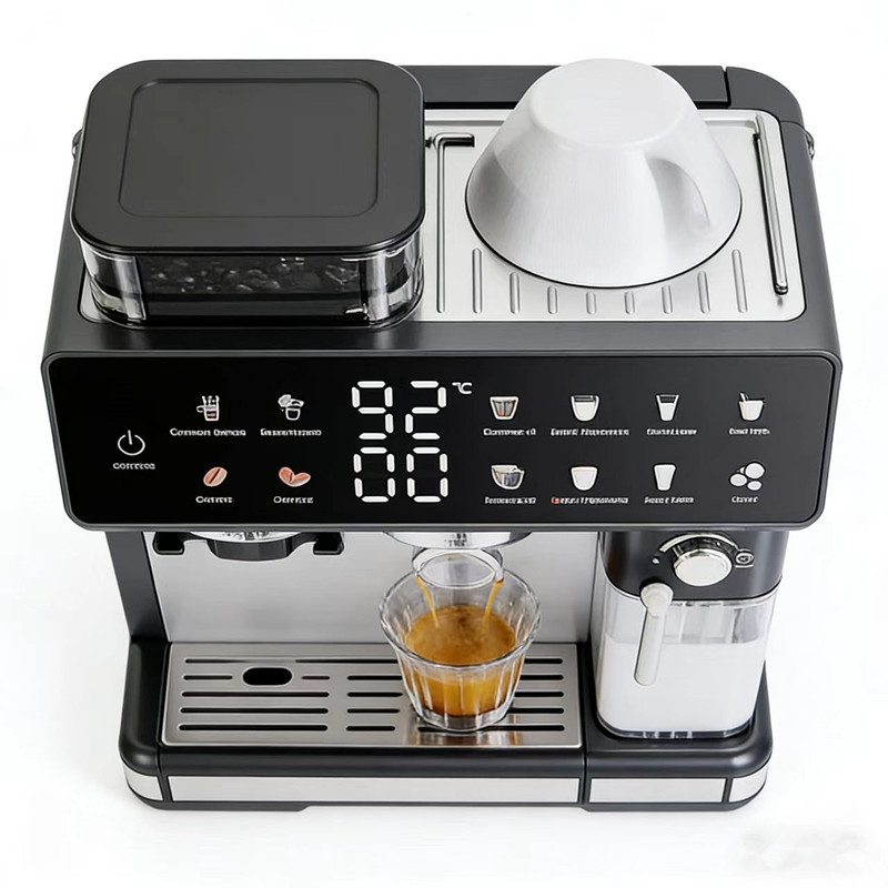 新しいイタリア式自動商用グレードコーヒーマシン全自動ミルク泡立て粉砕統合ワンボタン