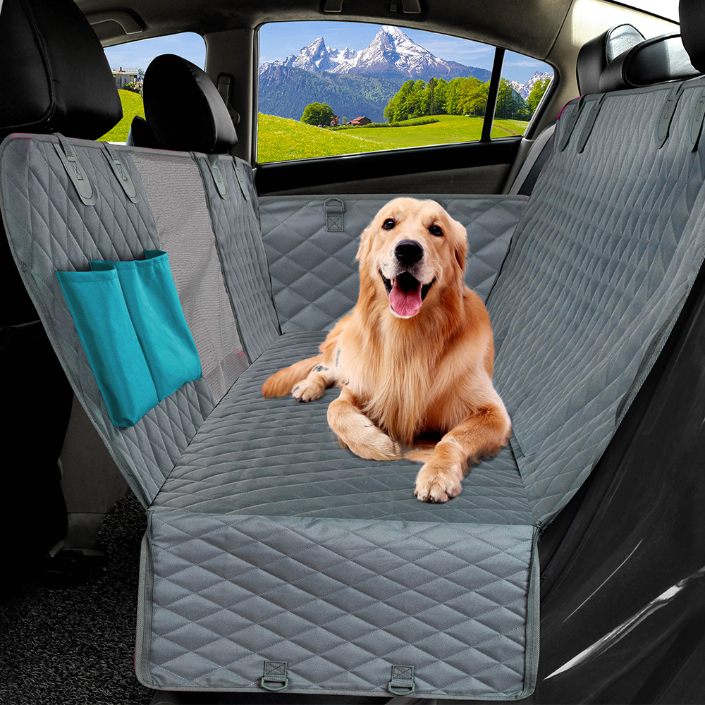 PETTRAVEL 犬カーシートカバー防水ペット旅行犬キャリアハンモック車の後部後部座席プロテクターマット安全キャリア犬用