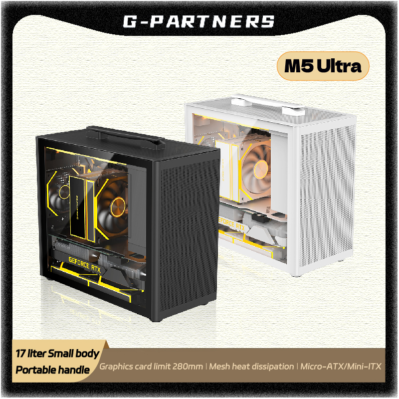 Question M5 Ultra MATX PC ケース ITX マザーボード ATX 電源は U3 デスクトップをサポート ポータブル サイド透明ミニケース コンピューター