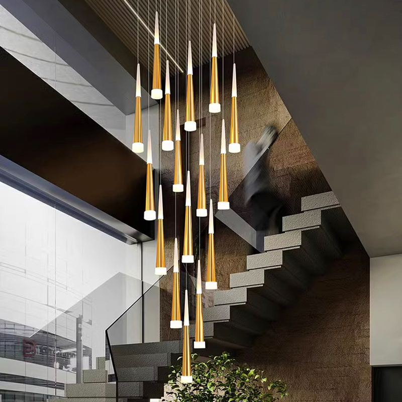 現代の家の装飾 LED ライトペンダントライトランプ forstaircase リビングルーム用シャンデリア吊り下げライト屋内照明