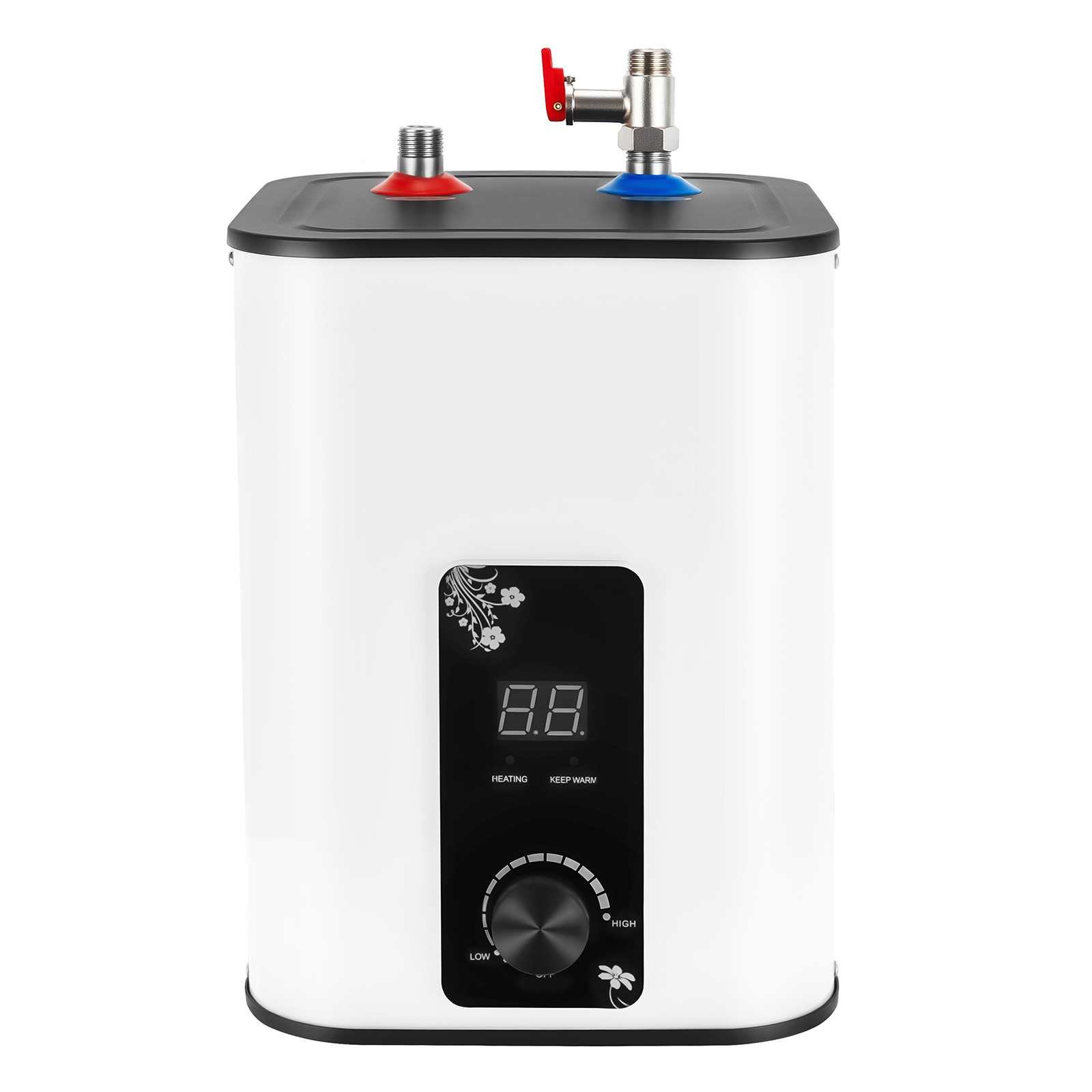 上部吐出ミニタンク給湯器 SY 8 ホワイトブラックカラー ABS ステンレス鋼素材超音波溶接プロセス 110 120V 50 60Hz 米国標準プラグ 1500W 0.75Mpa 圧力 IPX4 防水 8L Smal