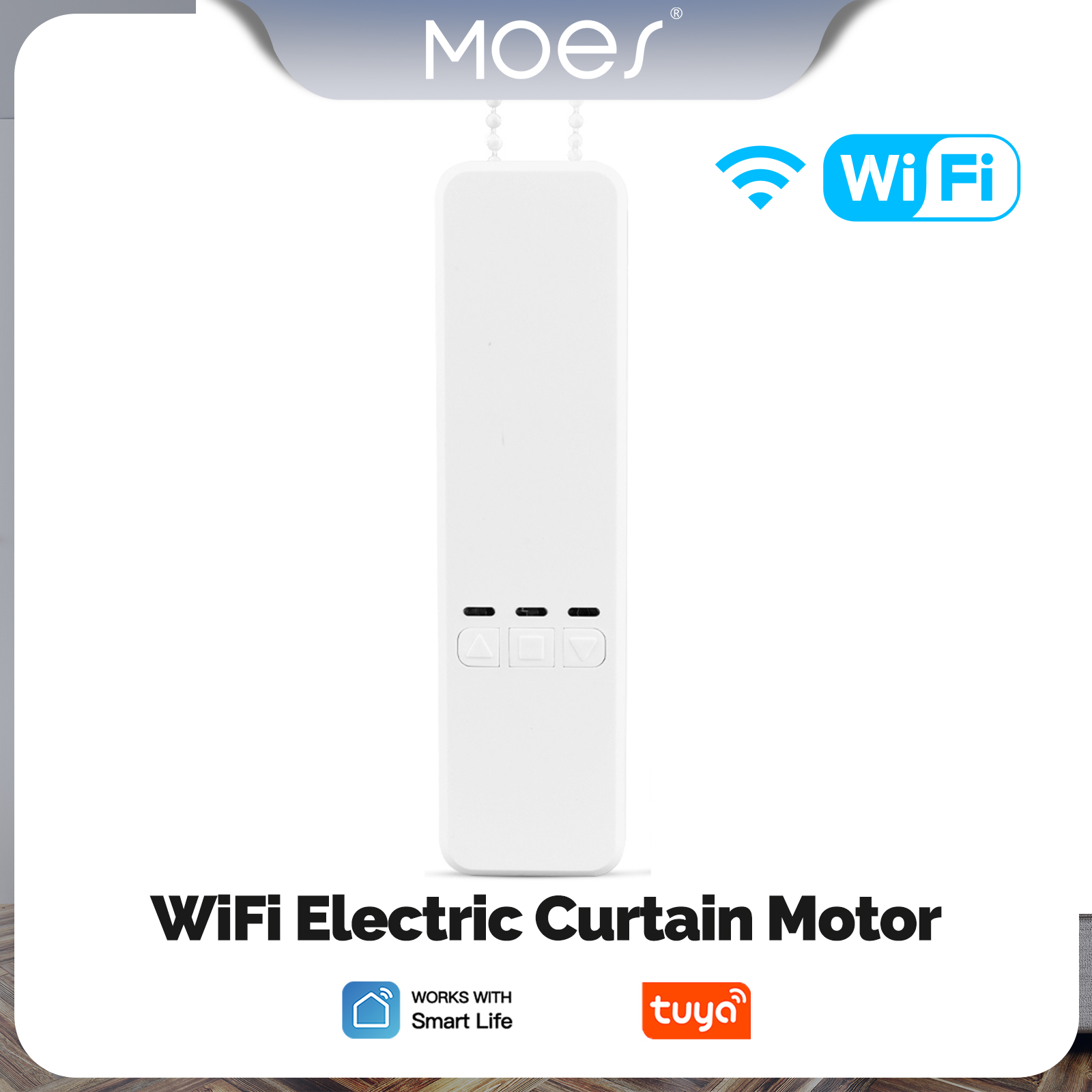 MOES Tuya WiFi スマートモーター電動チェーンローラーブラインドシェードシャッタードライブ RF リモートキットスマートライフアプリ (Alexa/Google 経由)