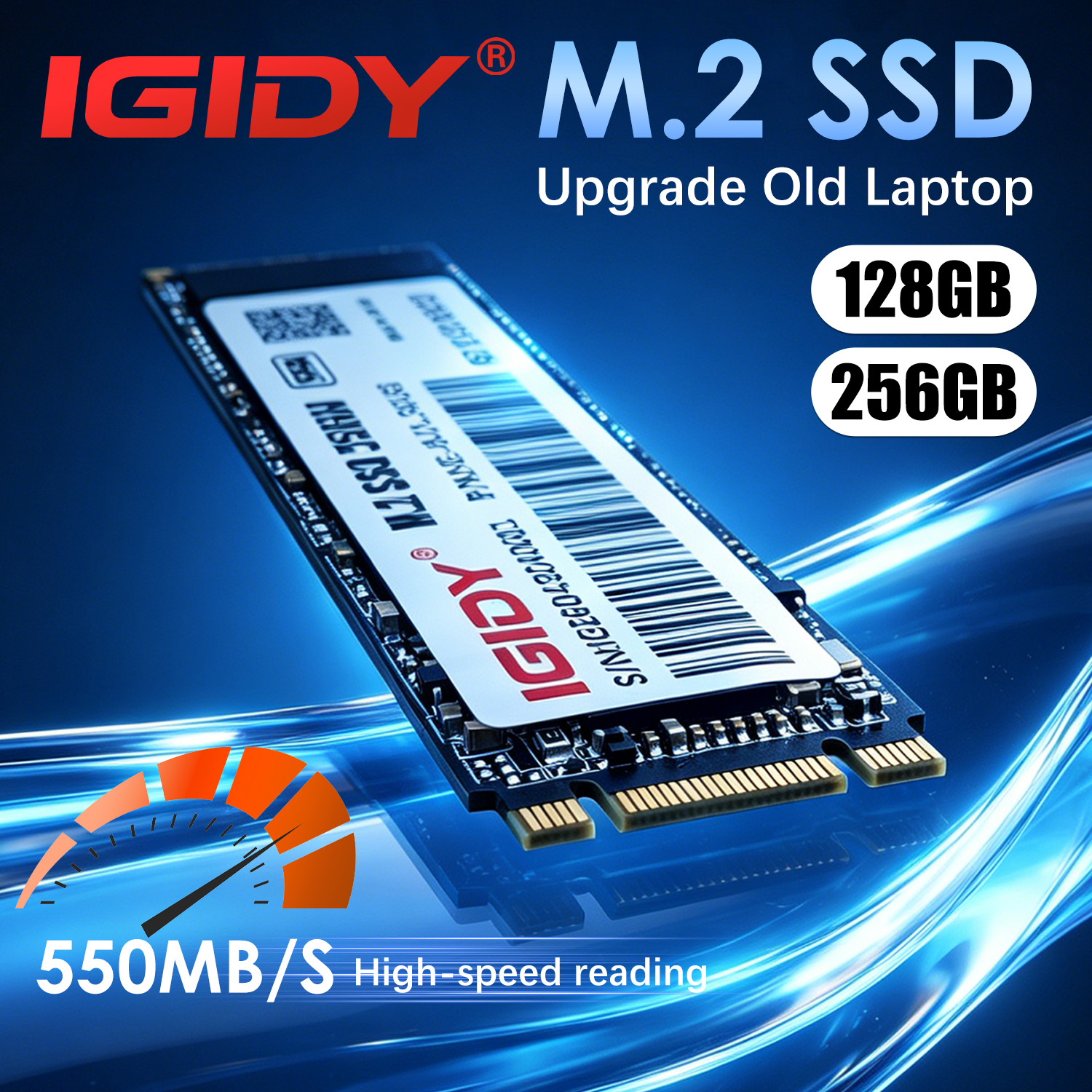 M.2 SSD 256GB Internal Solid State Drive SATA3 AHCI 550MB/s For Laptop Desktop PC Upgrade 128GB/256GB Option