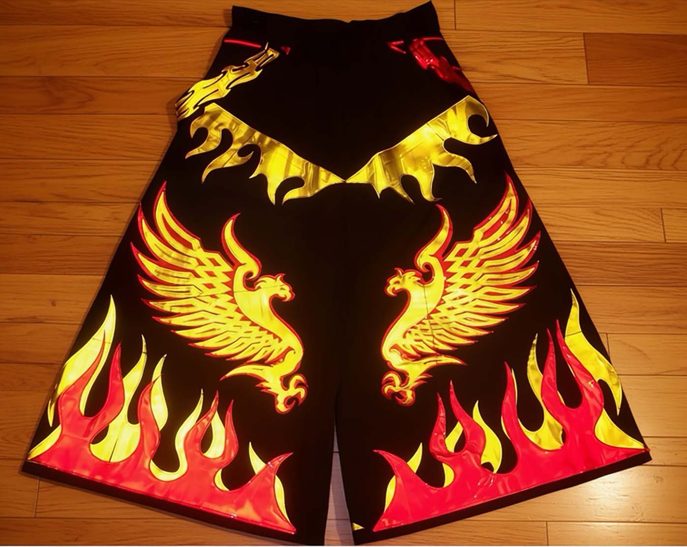 PHATTPANT ファットパンツ シャッフルダンス ハードスタイル メルボルン ファットパンツ ゴールデンフェニックス 炎 c048