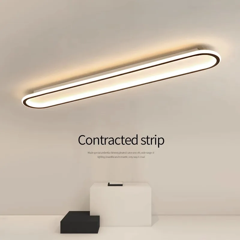 ロング Led シーリングライトモダンなリビングルームの寝室のシャンデリア天井ランプダイニングルームライト天井マウント Led ストリップライト
