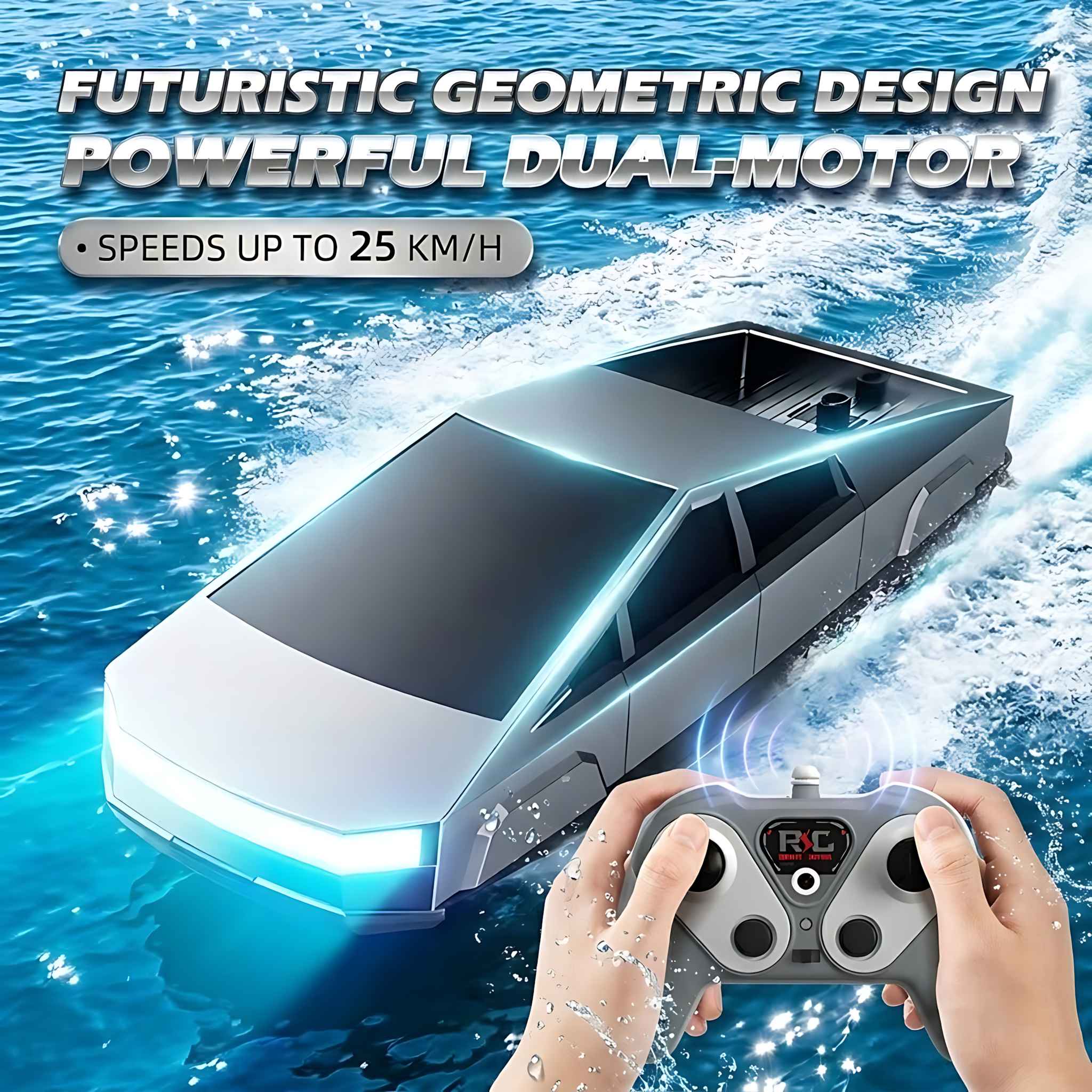 2.4G 高速 RC ボート キッズ ボーイズ用 デュアルモーター 防水 リモートコントロール スピードボート 屋外プール 湖レーシング ドリフトおもちゃ ギフト