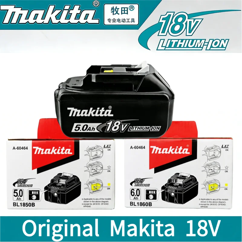 オリジナルマキタ 18V バッテリー 5.0Ah 充電式バッテリー、マキタ 6.0Ah バッテリー BL1860B BL1850B 電動工具バッテリー