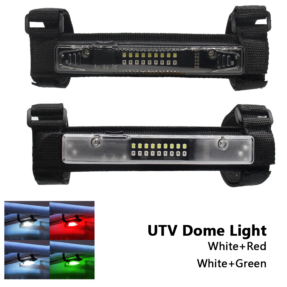 12V 18 Led UTV ドームライトロールバーマウントデュアルトーンドームランプバンパーライト UTV ATV ゴルフ用ワークライト