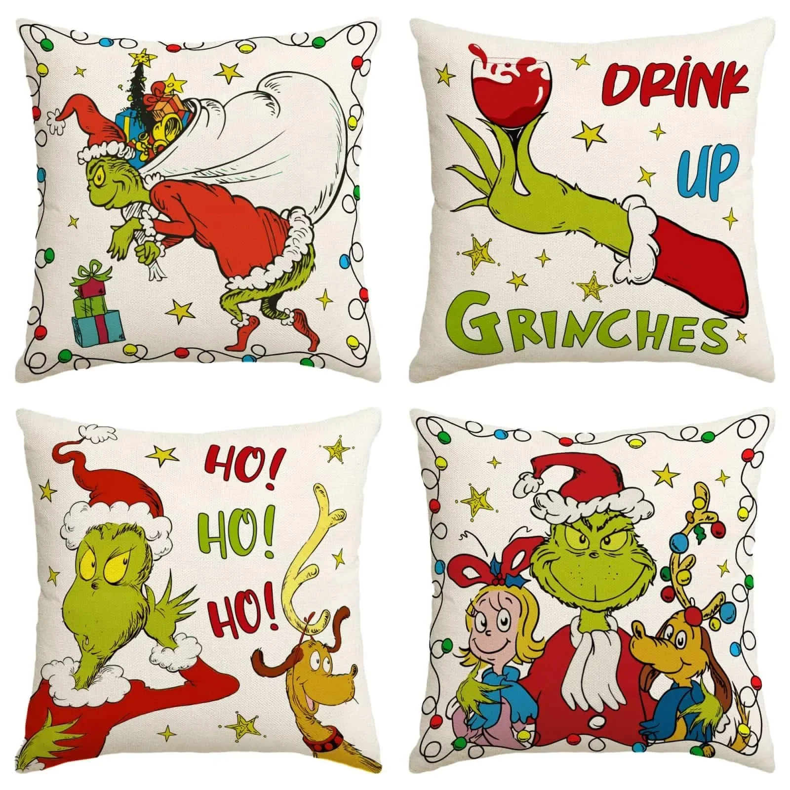 メリークリスマス、クッションカバー、18 x 18インチ、冬休み、クッションカバー、ソファデコレーション、クリスマスデコレーション