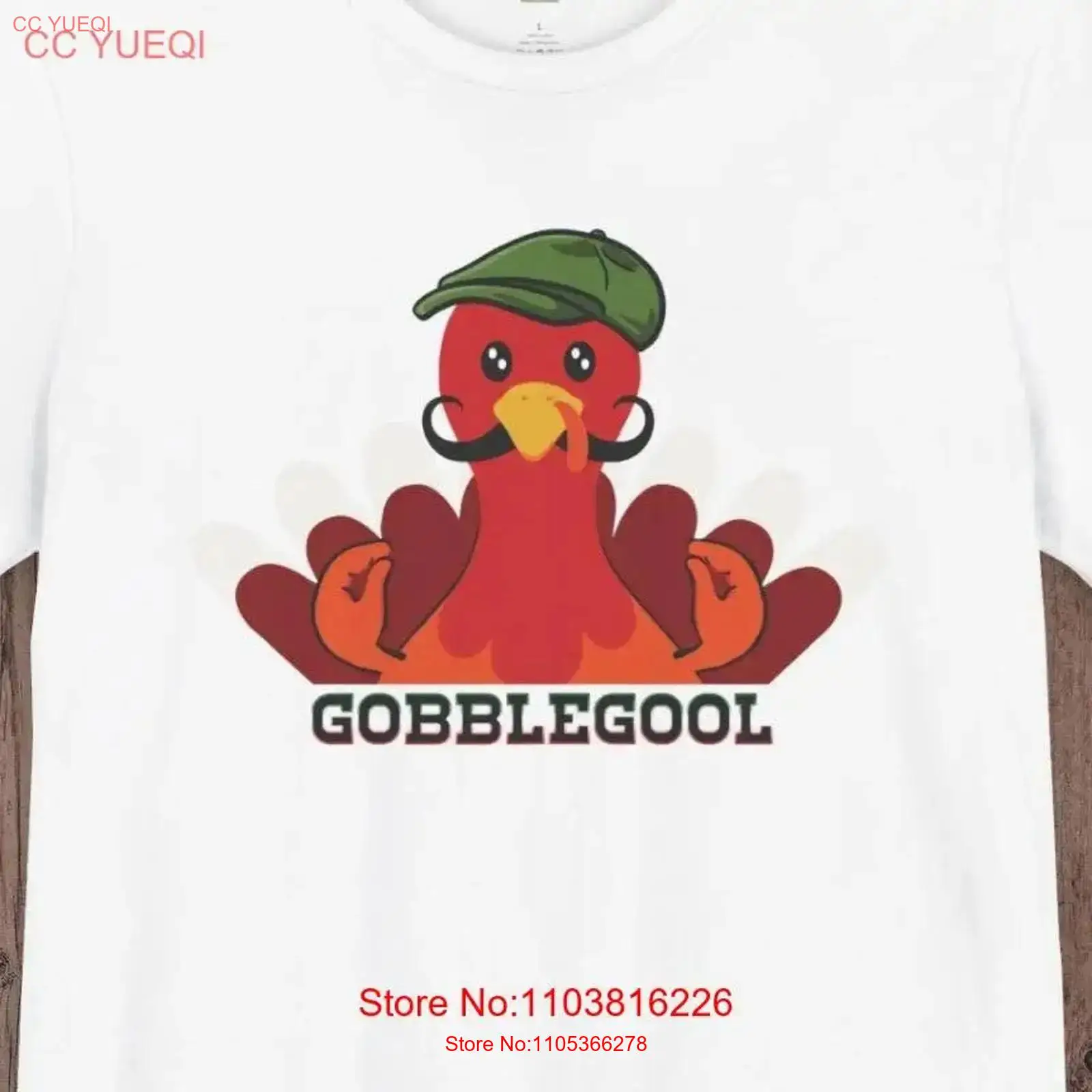 Gobblegool 面白いイタリア感謝祭 Tシャツアメリカ七面鳥の日ユーモアロングオプションヴィンテージウォッシュトップ普段着