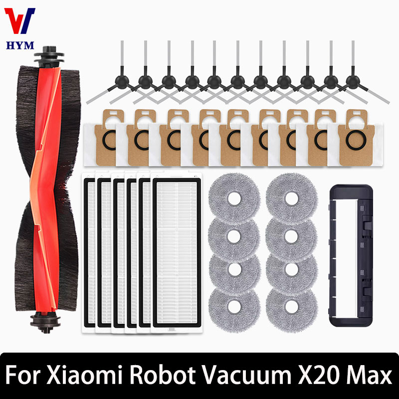Xiaomi ロボット掃除機 X20 最大/D109GL 部品アクセサリーメインブラシサイドブラシ Hepa フィルターモップ布ダストバッグ交換