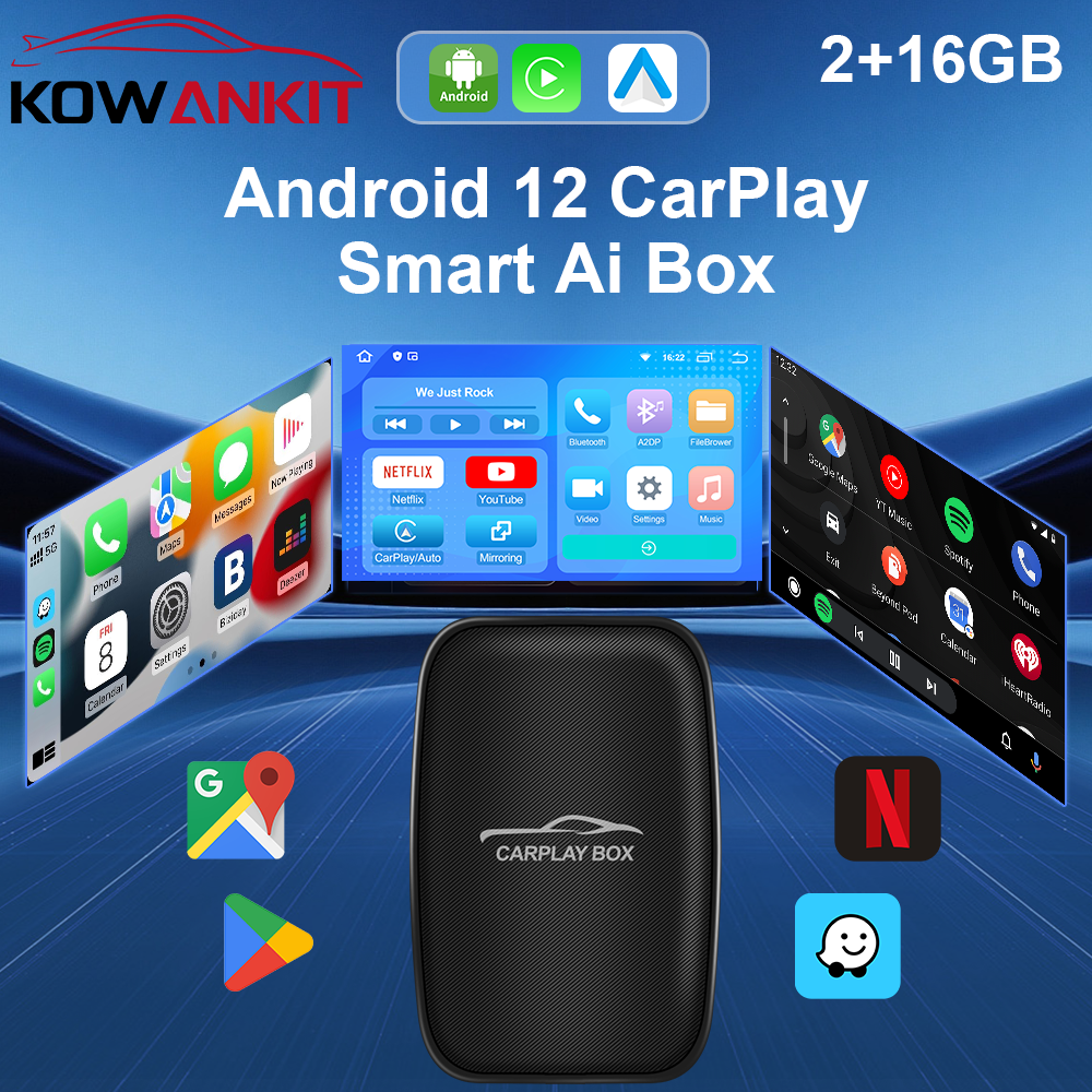 3 in 1 ワイヤレス CarPlay Android Auto ドングル ユニバーサル プラグ