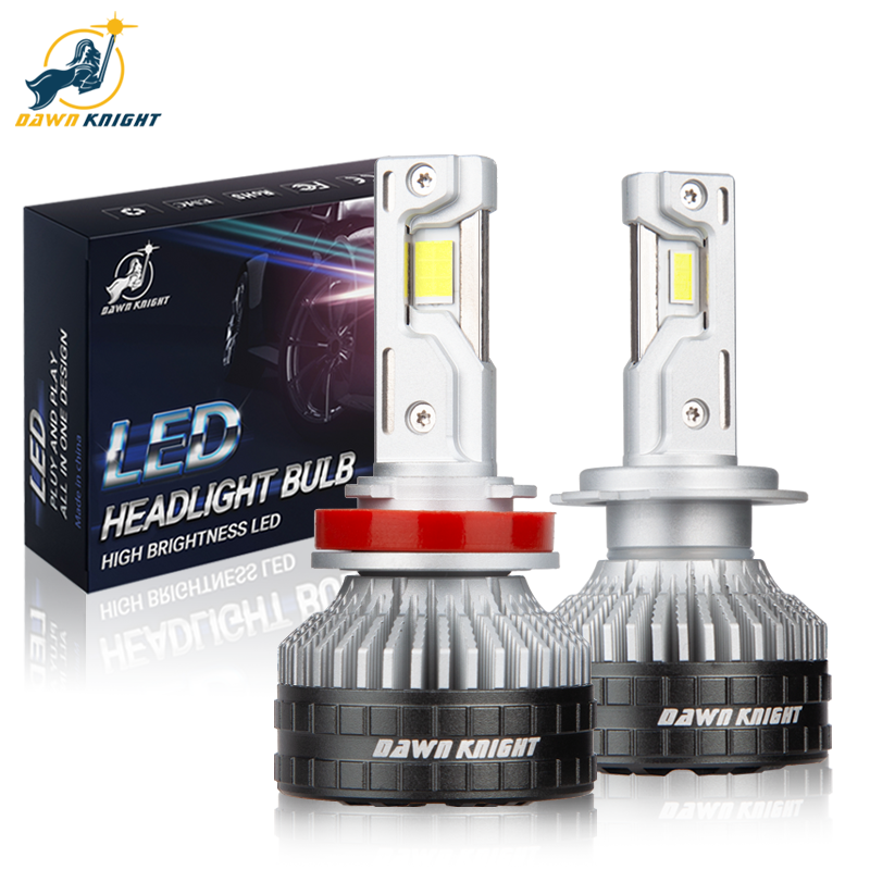 DAWNKNIGHT K9C プロ H7 H4 H11 Led ランプ大きな銅管 Led ライト H1 HB3 9005 HB4 9006 12V 車の Led ヘッドライト電球