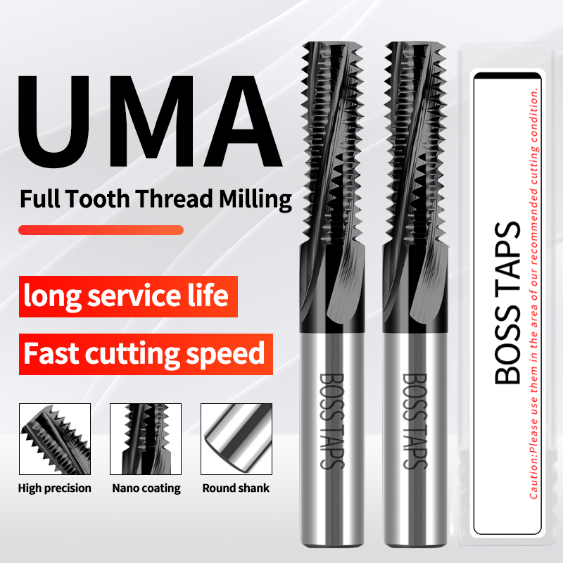 ボスタップ CNC マシン超硬ソリッドタングステン鋼全ねじフライスカッター UNC 10-24 12-24 1/4 3/8 UNF 10-32 12-28 ミルミル