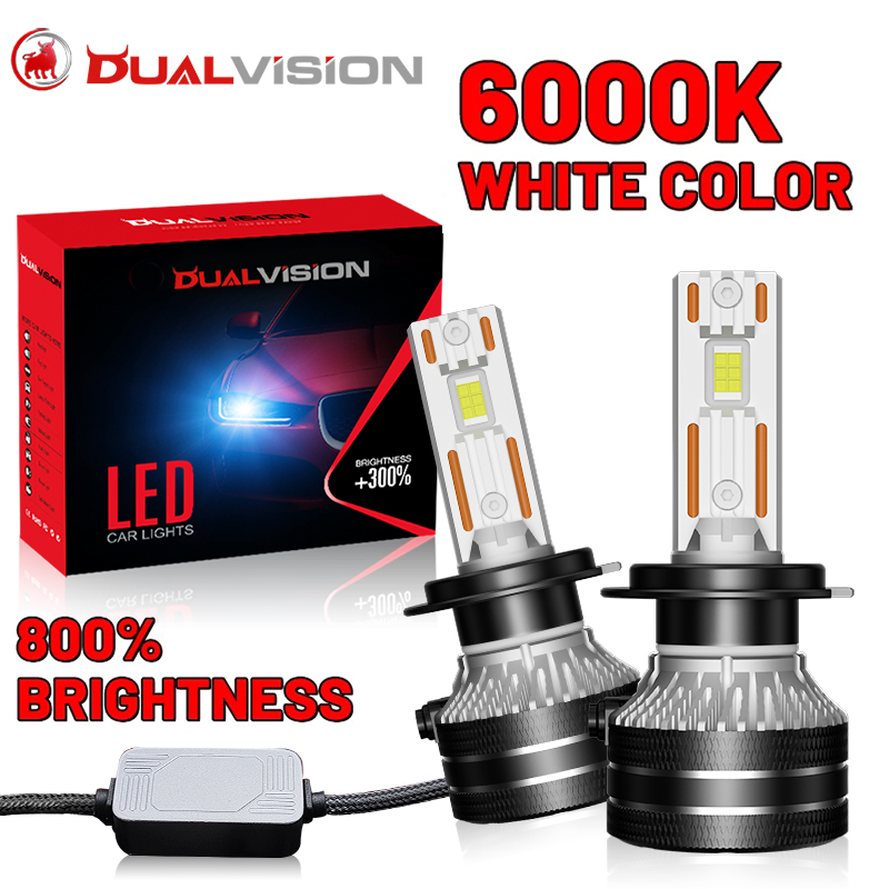 Dualvision H4 LED ヘッドライト H7 H1 H11 H8 9005 HB3 9006 HB4 9012 HIR2 880 881 H27 9007 9008 H13 5570 CSP Canbus 車ランプフォグランプ