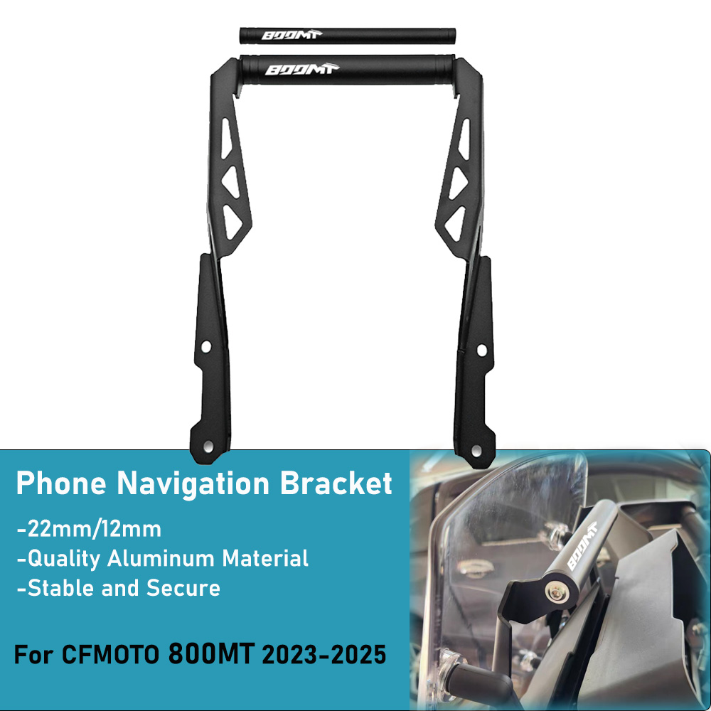 CFMOTO 800MT MT800 2023 2024 2025 オートバイ 22 ミリメートル 12 ミリメートル携帯電話ナビゲーションブラケット GPS マウントスタンドサポーターホルダー