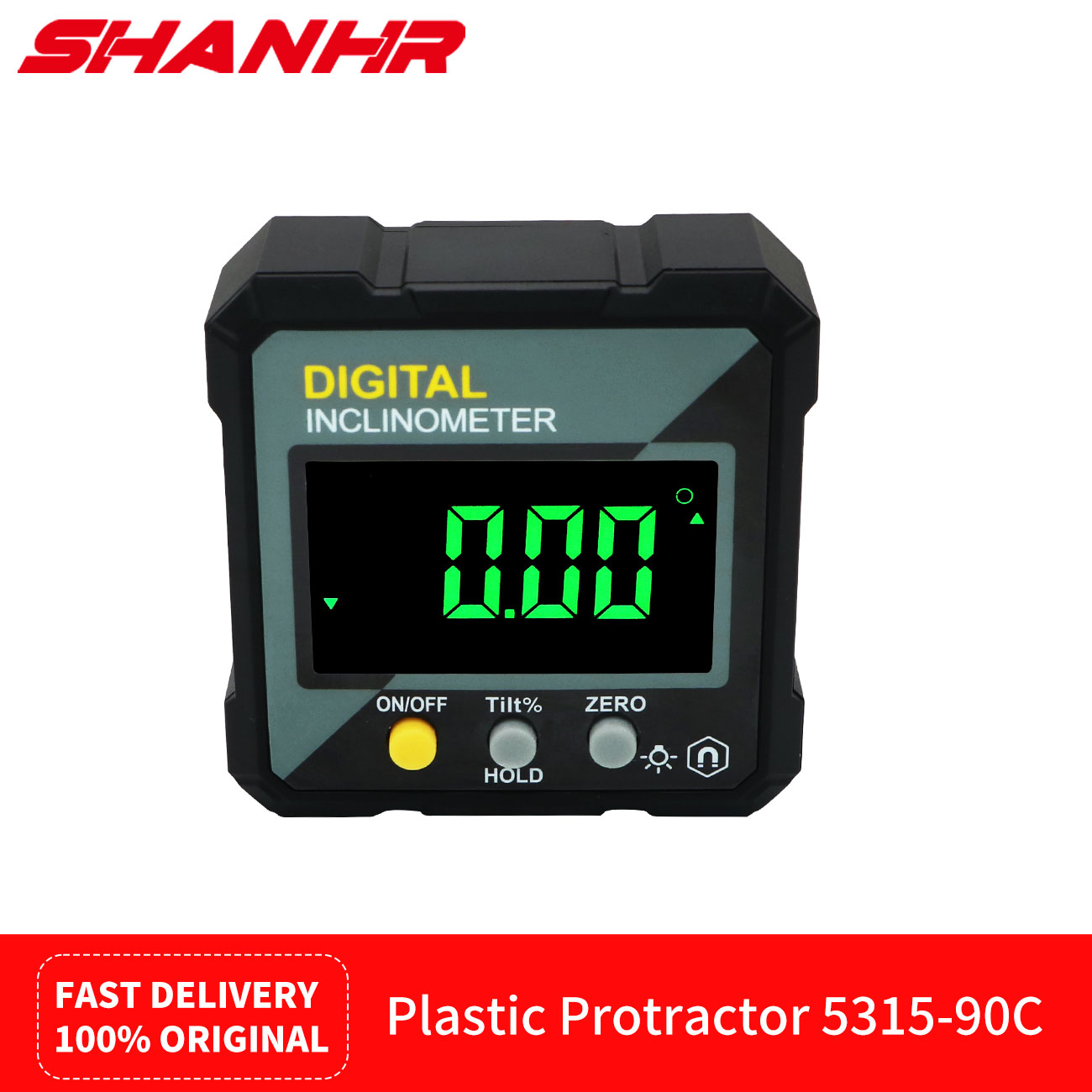 SHANHR ツール木工分度器角度ファインダーデジタル傾斜計ミニベベルボックス角度ゲージレベル測定器