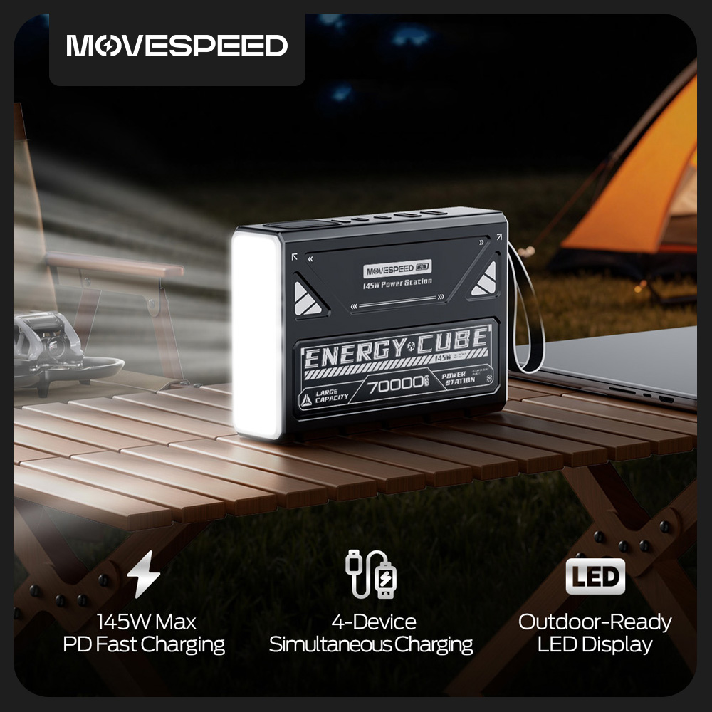MOVESPEED Z70 Pro 140W パワーバンク 70000mAh 大容量外部電源 PD急速ポータブル充電器（携帯電話・ノートパソコン用）