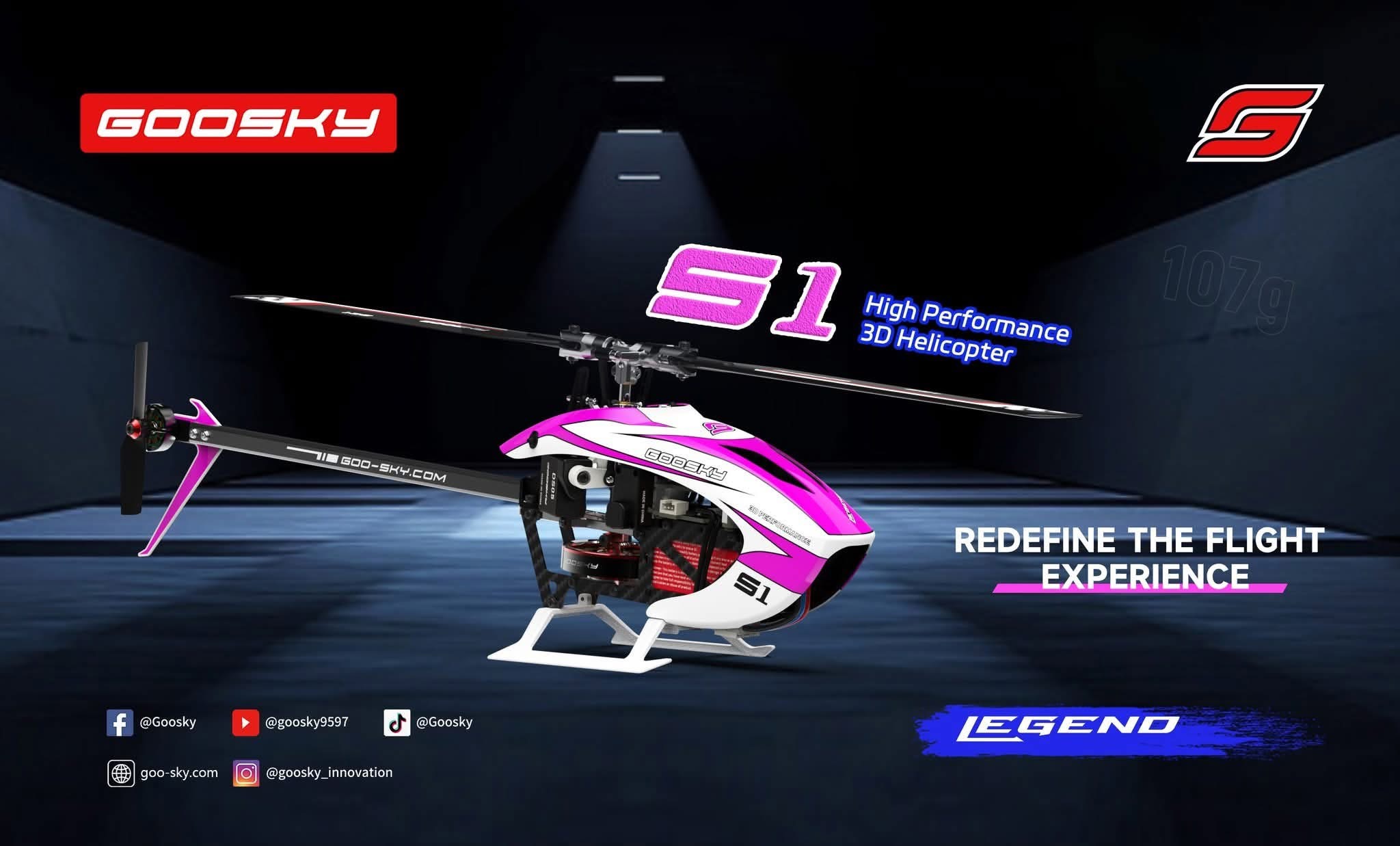 在庫あり 2025 新 GOOSKY LEGEND S1 BNF 3D RC ヘリコプター 6CH 3D フライバーレスデュアルブラシレスモーターダイレクトドライブ RC ヘリコプター
