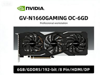 GIGABYTE GeForce GTX 1660 GV-N1660GAMING OC-6GD ゲーミンググラフィックカード 6GB GDDR5 192ビット 8ピン HDMI DP RGB 3ファン冷却