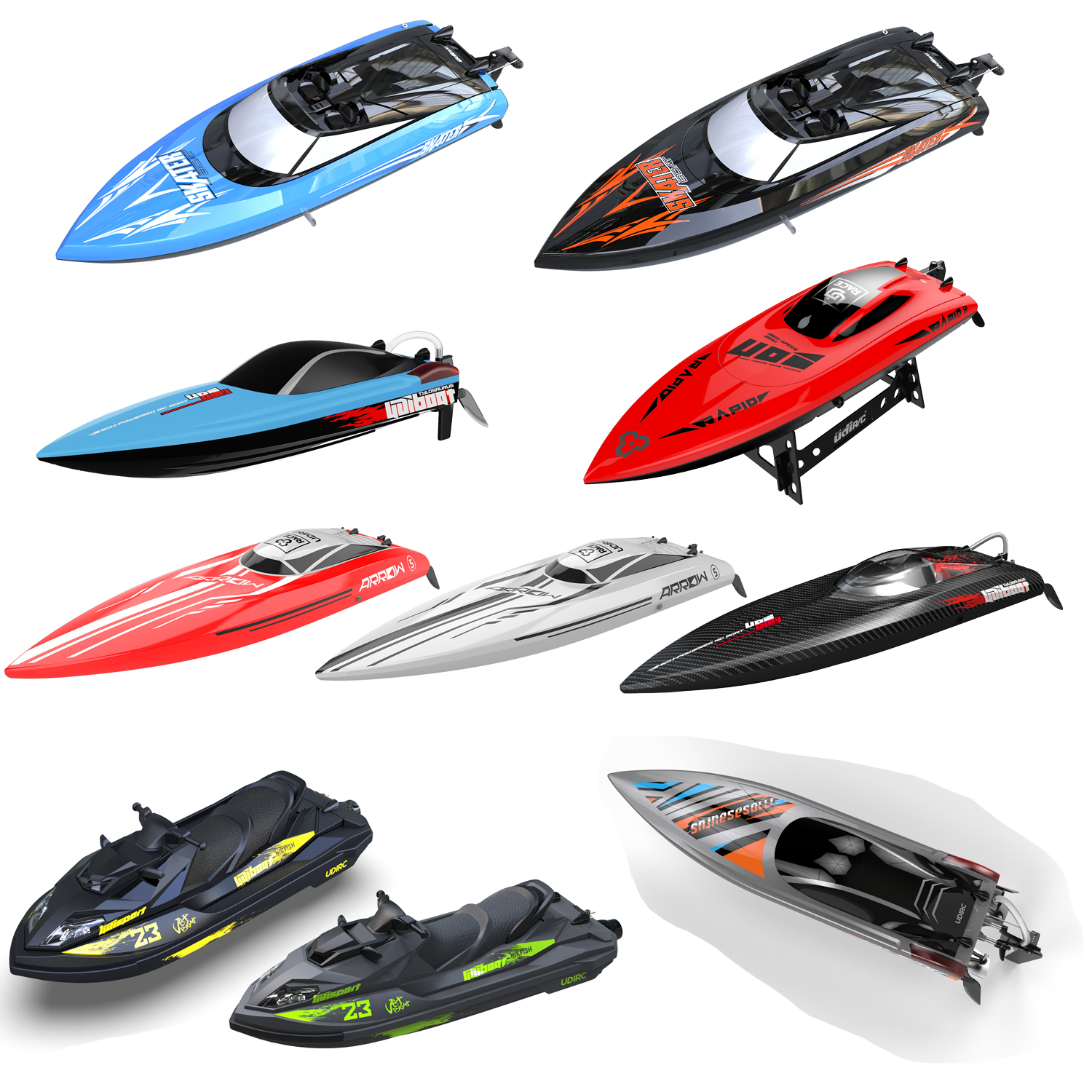UDIRC RC スピードボート UDI034 UDI022 UDI005 UDI023 UDI023PRO UDI009 UDI018 UDI025 防水転覆防止プールと湖のおもちゃ