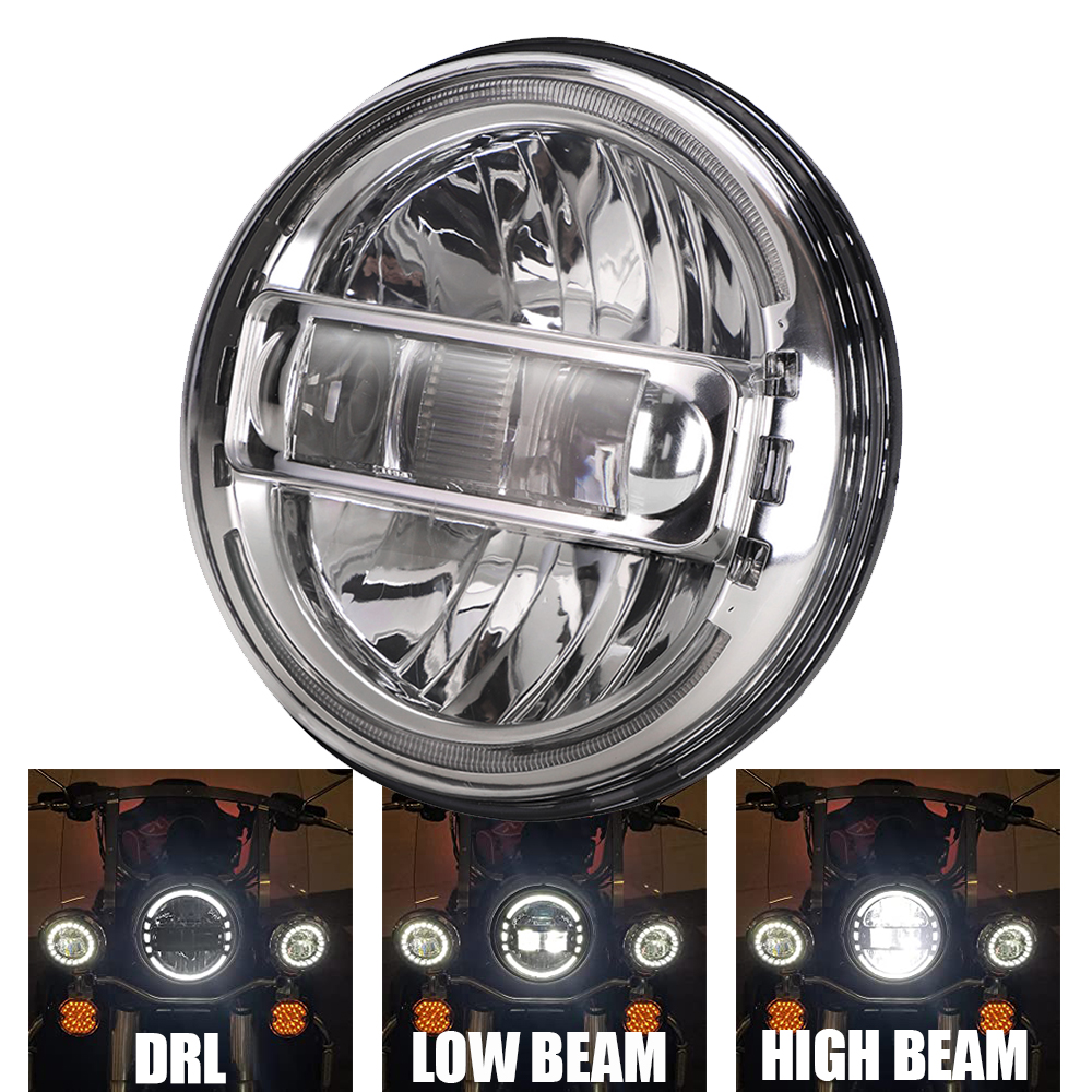 7 インチ LED ヘッドライトビーム DRL ハーレーツーリング、ロードキング、ストリートグライドスペシャル、ファットボーイ 4.5 インチフォグランプ、ハローアングルアイ付き