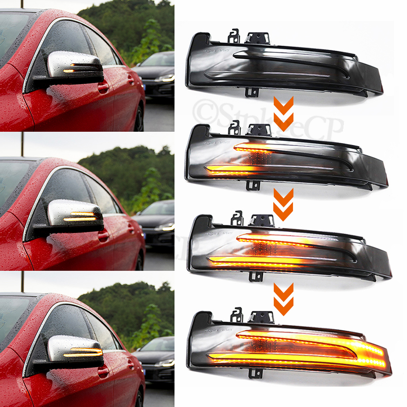 メルセデスベンツ W176 W246 W212 W204 X156 X204 W221 ABCES CLA GLA GLK クラスダイナミックウインカーターンシグナル LED ミラーライト