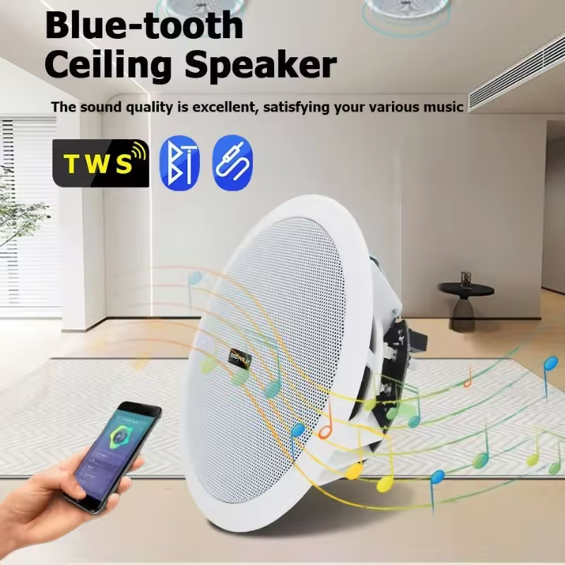 天井取り付け埋め込み Caixa De Som Bluetooth スピーカー アクティブ天井スピーカー BGM ステレオ ホームシアター音楽システム