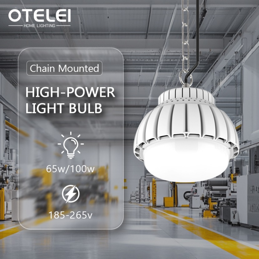 現代の高輝度 LED ハイベイライト産業用チェーンシャンデリア省エネランプ工場倉庫ワークショップガレージ