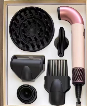 ヘアドライヤー 1400Wハイパワー、速乾、軽量ボディ、低騒音、多種類のエアーノズル付き。 Hairdryer