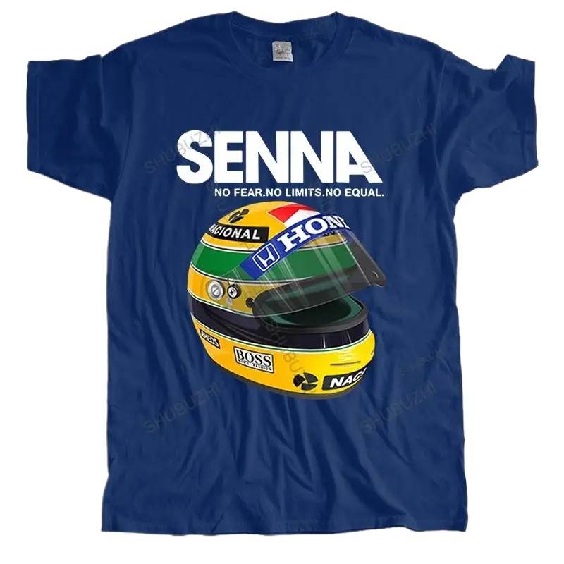 男の夏の綿 Tシャツアイルトンセナヘルメット Tシャツトップス服 1 レースカーマンクルーネック半袖 Tシャツ人気のビッグサイズ